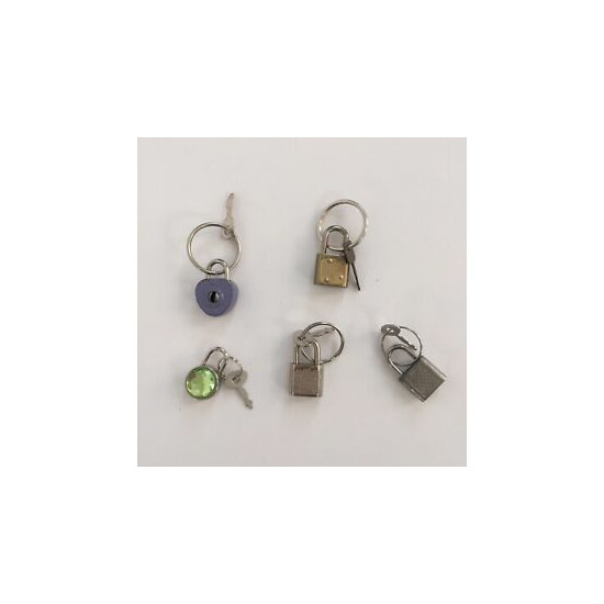 Mini Padlocks Lock With Key For Jewelry Box Storage Diary Luggage Crafting 5 Set image {1}