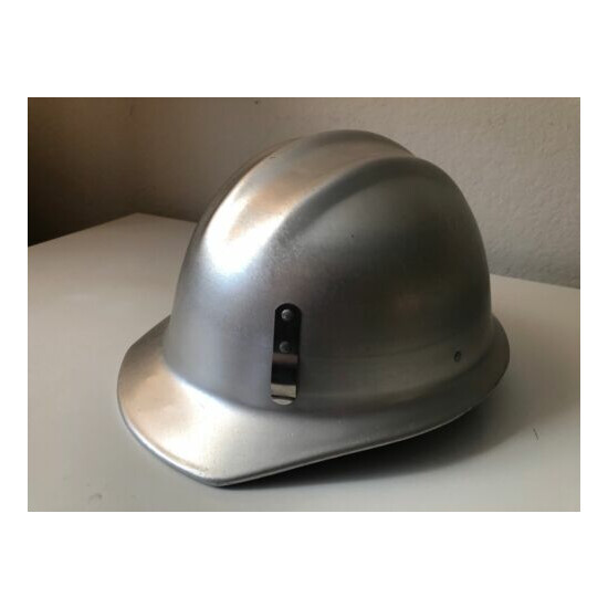 Vintage San Francisco Bullard 502 Hard Boiled Aluminum Hard Hat Sausalito liner image {1}