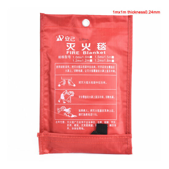 1M x 1M Sealed Fire Blanket Fire Extinguishers Tent Emergency Survival BlankP_NA image {9}