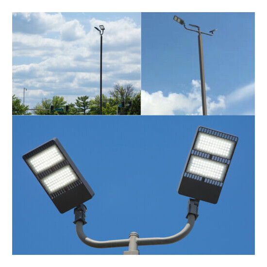 LED Shoebox Area Light 150W 300W Outdoor Commercial Parking Lot Pole Light 5000K image {2}