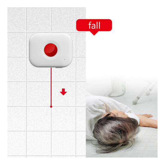 WiFi SOS Button Health Alert Personal Older Alarm Security Waterproof Tuya Alexa image {8}