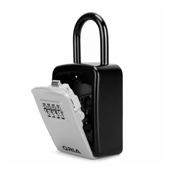 Outdoor Wall Mounted/Padlock 4&Digit Combination Key Lock Storage Security Box @ image {51}