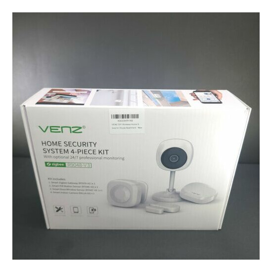 VENZ Wireless Home Security System 4 Piece Kit Works with Alexa & Google NIB NEW image {4}