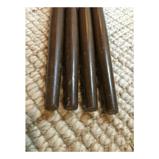 Vintage Mid Century Candlepin 50s Wooden Table Legs w/Mounting hardware MCM VERT image {2}