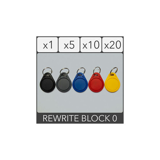 13.56MHz Rewrite Block 0 UID RFID IC Key Fob 1K S50 Proximity ID Tag Keychain image {1}