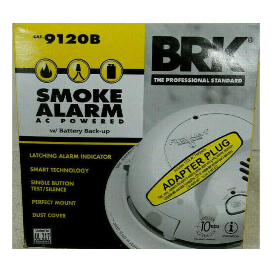 BRK 9120B & Kiddie FireX Smoke Detectors & Alarm, AC Powered With Battery Backup image {1}