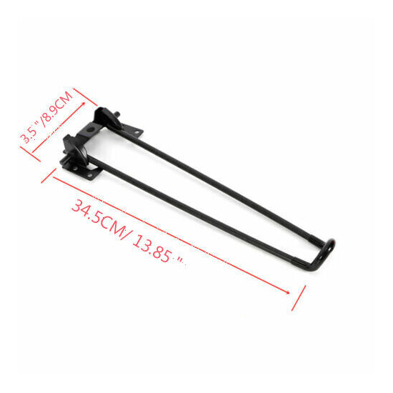 13.85Inch Coffee Table Metal Hairpin Legs Solid Iron Bar Black Set of 4 Foldable image {3}