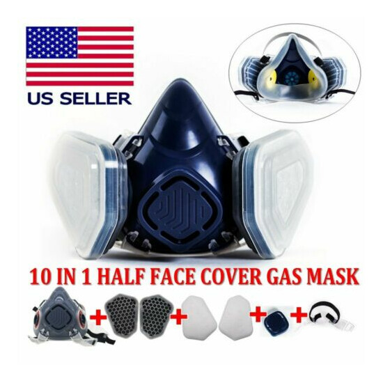 Full/Half Face Gas Mask Respirator Painting Spraying Safety Protection Facepiece Thumb {60}