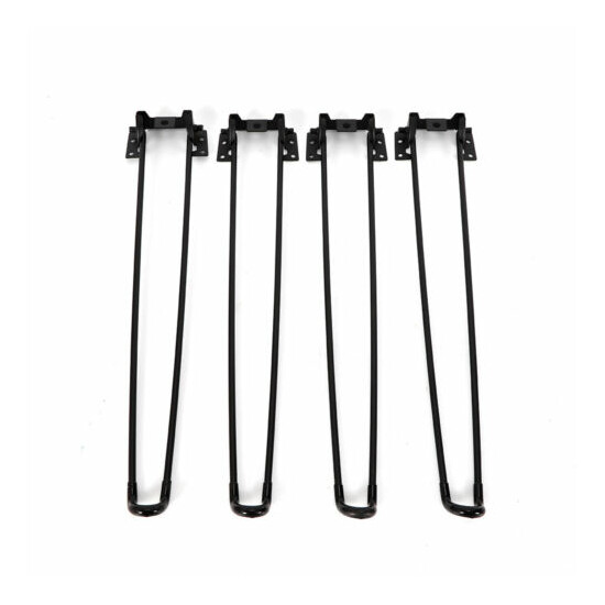 Hairpin Table Legs 18.5" inch Set of 4 DIY Desk Table Legs 2 Rods Heavy Duty USA image {1}