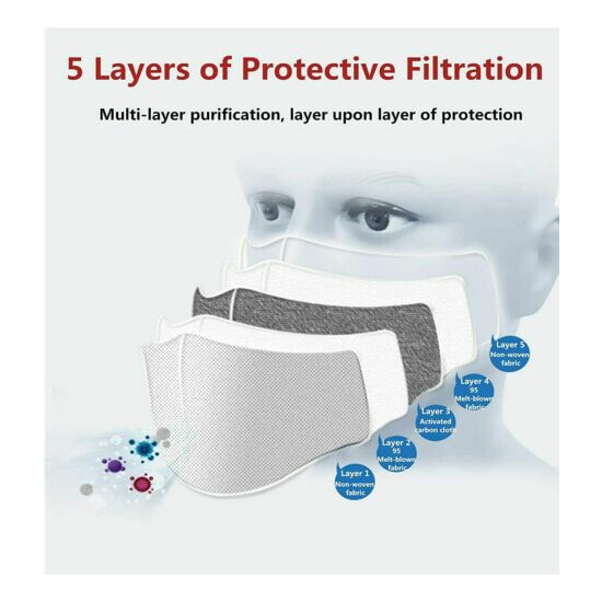 Carbon Filter NEW 3D Cutting Five layers Activated Replaceable Filter 2 filters  image {3}
