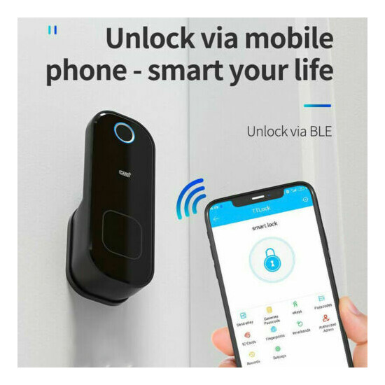 Smart Biometric Fingerprint Lock Electronic Keyless Password Door Lock Home US image {4}