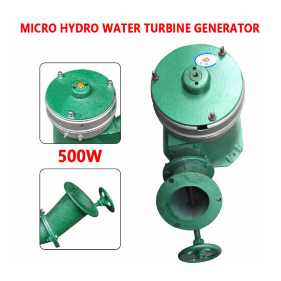 Micro Hydro Water Turbine Generator For Household Lighting Electric Furnace 500W image {1}