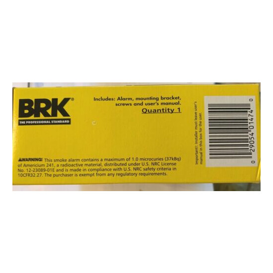 BRK First Alert Smoke Alarm - SA350B 10-Year Lithium Power Tamperproof Detector image {4}