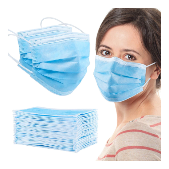 100 Pcs Face Mask Mouth & Nose Protector Respirator Masks with Filter image {1}