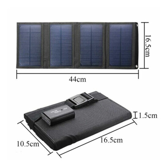 Foldable 100W Solar Panel Kit Power Bank Outdoor Camping Hiking Phone Charger US image {2}