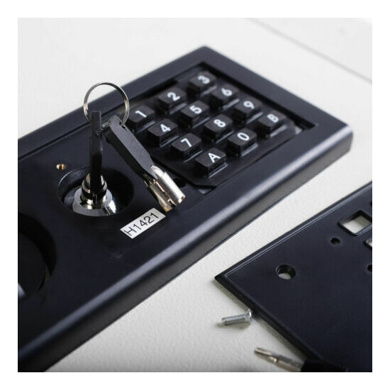 0.8CF Digital Flat Recessed Wall Safe Home Security Lock Gun Cash Box Office image {4}