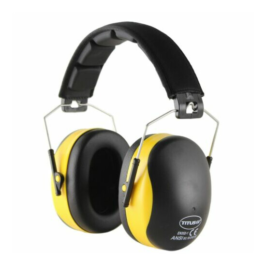 TITUS PREMIUM 37 NRR EARMUFFS HEARING PROTECTION NOISE REDUCTION w/ CASE USA  image {5}