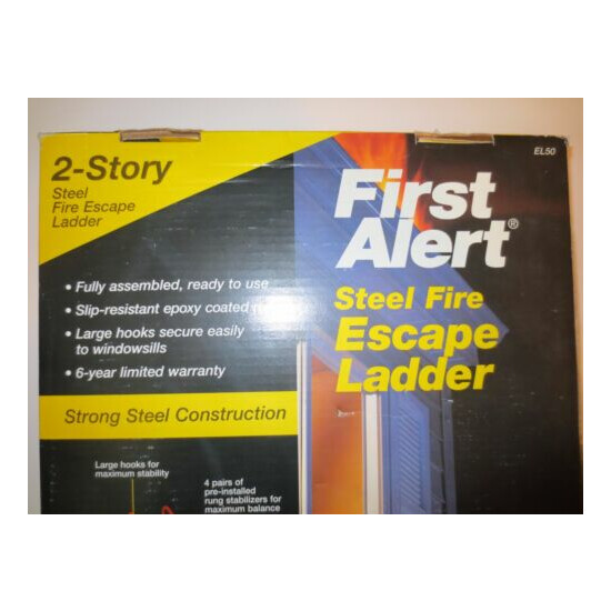 Awesome NEW First Alert 2 Story Steel Fire Escape Ladder - 15' - Fully Assembled image {3}