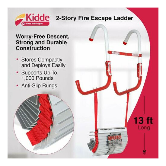 Kidde Ladder KL-2S Two-Story Fire Escape, 13-Foot - QUICK SHIP! image {4}