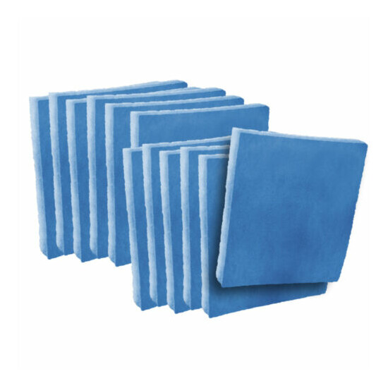(12) 16-3/8 x 21-1/2 x 1 Filter Pads Blue / White Polysynthetic 2-Stage Media image {1}