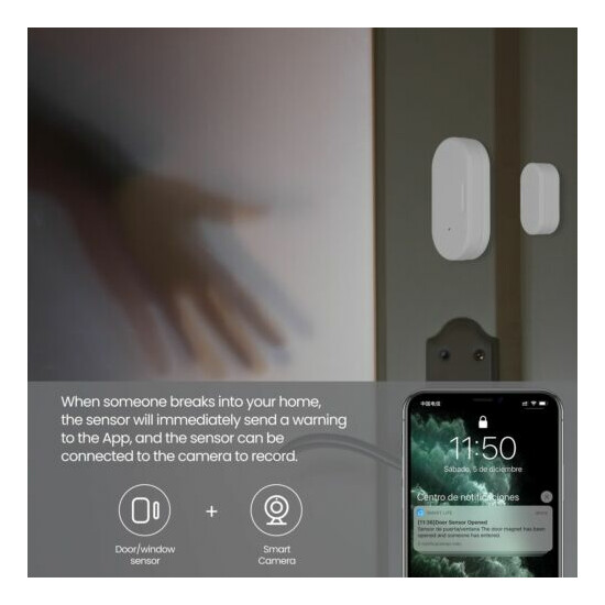 Smart Gate Door Window Sensor Detectors Security Home Works Alexa Google Home image {3}