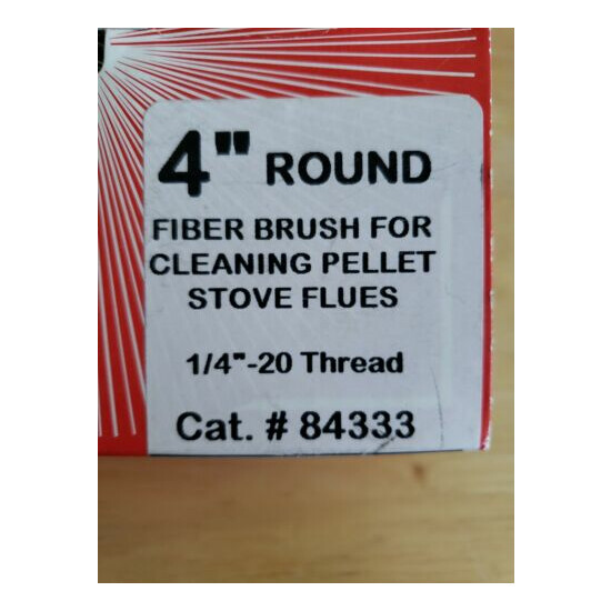 "Target" 4" Round Pellet Stove Fiber Flue Cleaning Brush 1/4"-20 Thread image {2}