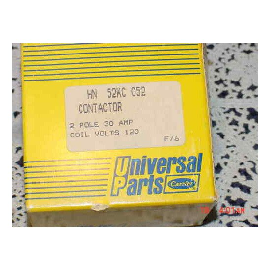 Universal Parts HN 52KC 052 Contactor 2 Pole 30 Amp, Coil Voltage 120Vac, NEW! image {7}