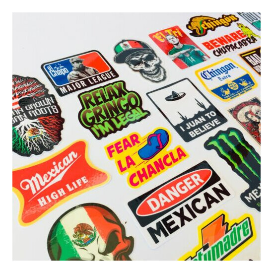 MEXICAN CHINGON Hard Hat Stickers 40 MEXICO HardHat Sticker Pegatinas cascos  image {8}