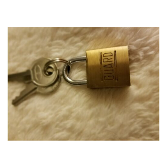20mm Brass Latch Padlock Lock w/ Keys NEW image {1}