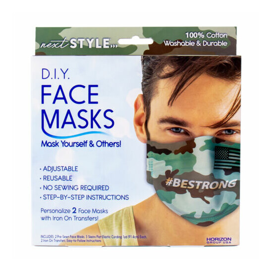 NEW - Next Style Camouflage D.I.Y. Face Masks, Set of 2 Masks image {1}