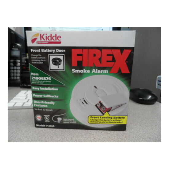 Set Of 3 Kidde FireX i12060 Hardwired Smoke Alarm Front Load Battery Backup New image {1}