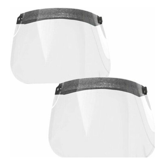 2 Pack Made in USA Durable and Reusable Face Shield, One Size Fits All, Anti-Fog image {1}