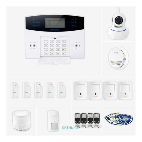 HOMSECUR APP Controlled Wireless GSM 2G Home Pet-Immune/Friendly Alarm System image {1}