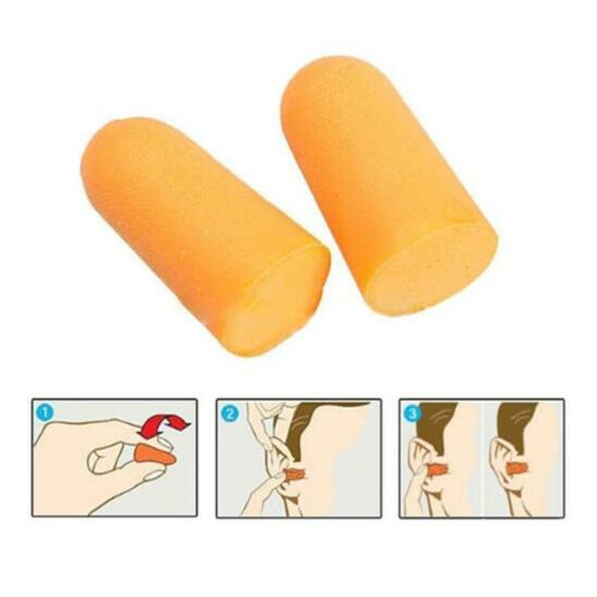 3M E-A-Rsoft Ear Plugs Noise Reduction 33dB Yellow Neon Foam One Use 10/PACK  Thumb {4}