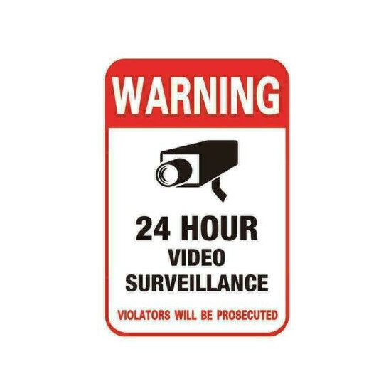 Surveillance Security Camera Video Sticker Warning Sign Hot Z1P6.ca Q3W0 image {1}