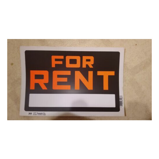 4 FOR RENT SIGN 8"X12" BUSINESS HOME RENTAL USA PLASTIC, APARTMENT HOUSE OFFICE image {2}