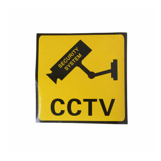 3x/set CCTV Security System Camera Sign Waterproof Warning Stickers-w- image {3}