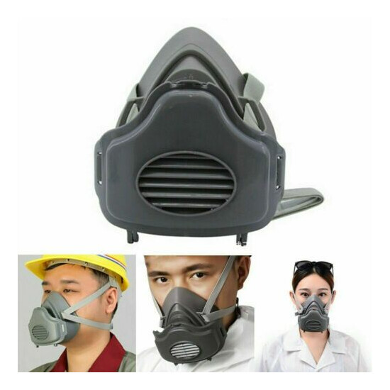Full/Half Face Gas Mask Respirator Set For Painting Spraying Safety Facepiece US image {57}