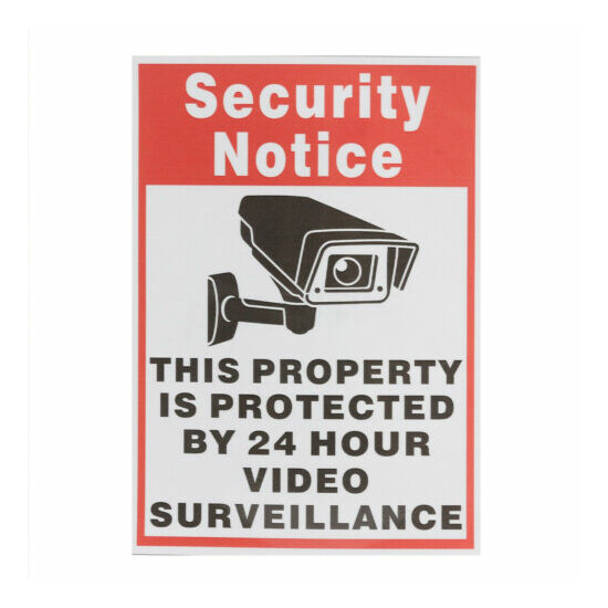 10 Home CCTV Surveillance Security Camera Video Sticker Warning Decal Sign Vinyl image {4}