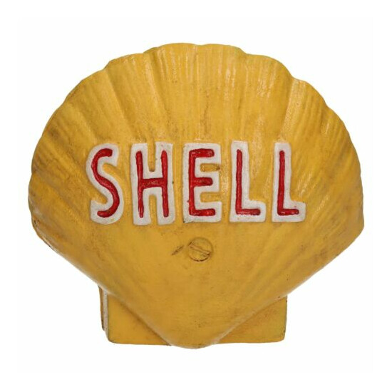 Shell Shaped Money Bank Box Cast Iron Scallop Clam Coin Change Jar Fuel Oil 3D Thumb {3}