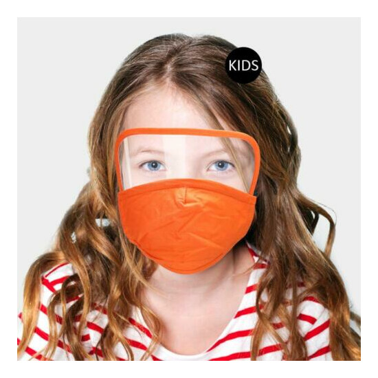New Children's Kids Extra Protection Mask Face Shield w Filter Absorbs Anti Fog image {1}