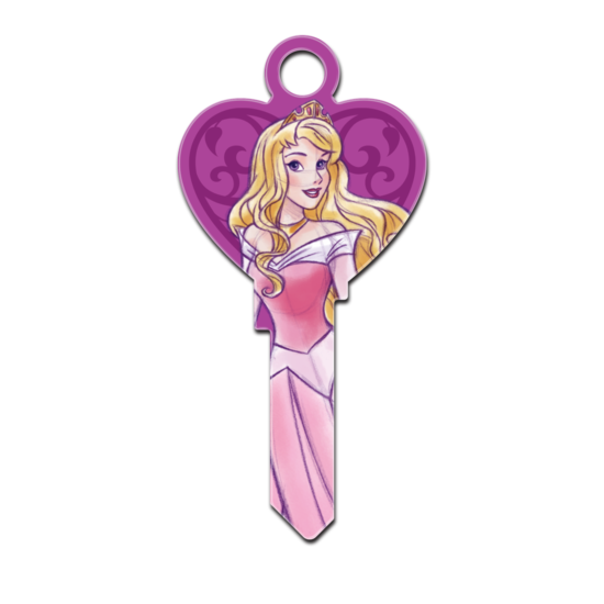 Disney Aurora Heart Shape House Key Blank - Collectable Key - Princesses image {1}
