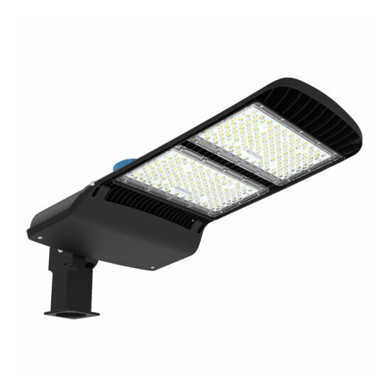 LED Shoebox Area Light 300W Outdoor LED Parking Lot Street Light Photocell 5000K Thumb {3}