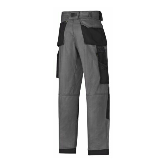 Snickers 3314 Trousers Canvas Work Trousers Snickers Direct Steel Grey - Black image {3}