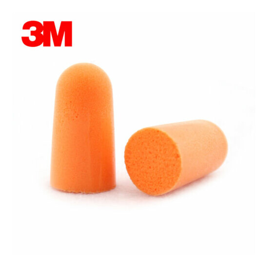 3M 1100 Ear Plugs Noise Reduction 29 dB Orange Foam Protection 10/PACK  image {2}