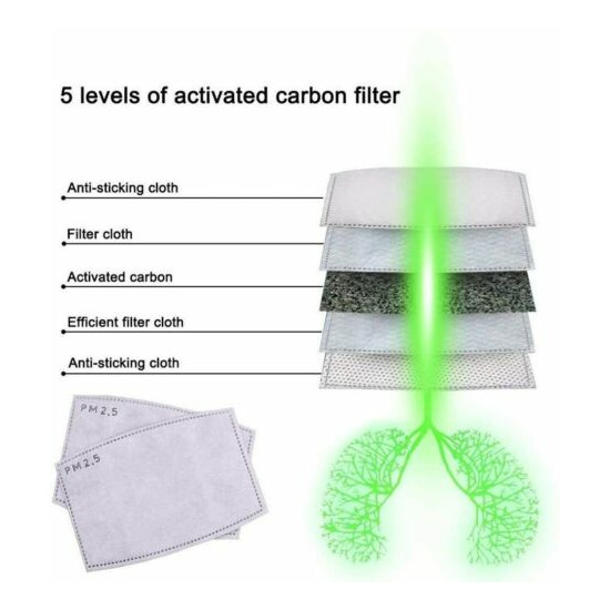 10 Pack of 5-Layers PM2.5 Activated Carbon Filter - Ship from Chicago, USA. image {3}