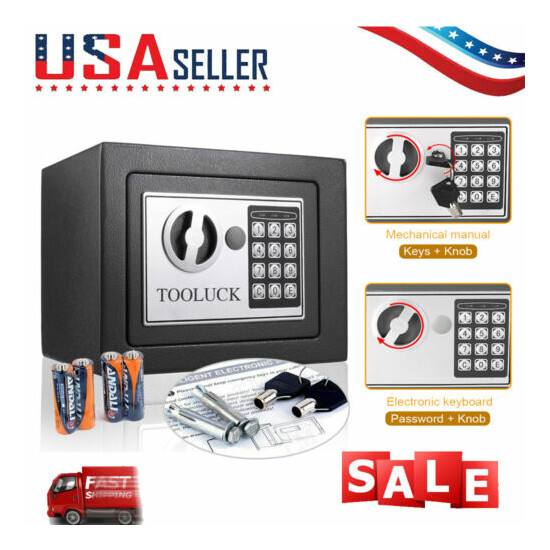 9" Large Digital Security Safe Box / Electronic Safebox with Keypad & Keys hu01 image {1}