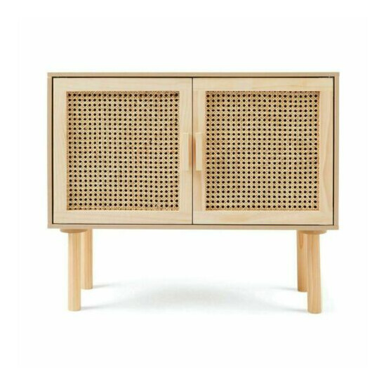 New Rattan Sideboard Buffet Handmade Natural Woven Cane Solid Timber Wood 2020 S image {1}