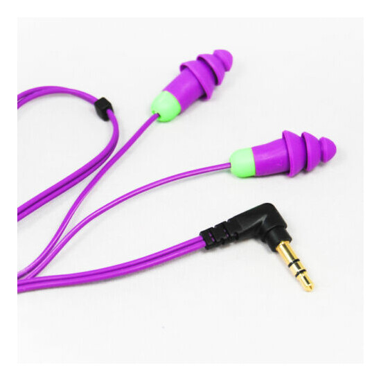 Plugfones Earplug Headphones Earphones Purple Silicone Ear Plugs  image {1}