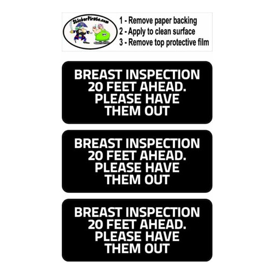 3 - Breast Inspection 20 Feet Ahead. Please Have Them Out R BS077 Thumb {2}